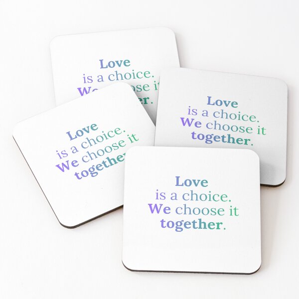 Item preview, Love is a choice. We choose it together. (Purple, green)  designed and sold by MiriamStichel.