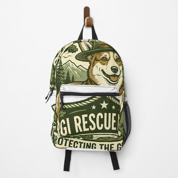 Item preview, Vintage Corgi Rescue Rangers Shirt, Retro Corgi Forest Ranger Badge Protecting Good Boys Est 1943 Tee, Unique Corgi Outdoor Gift for Dog Lovers designed and sold by Wearable Canvas...