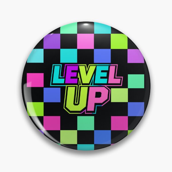 Item preview, LEVEL UP – Retro Neon Checkerboard designed and sold by Aimetoi.