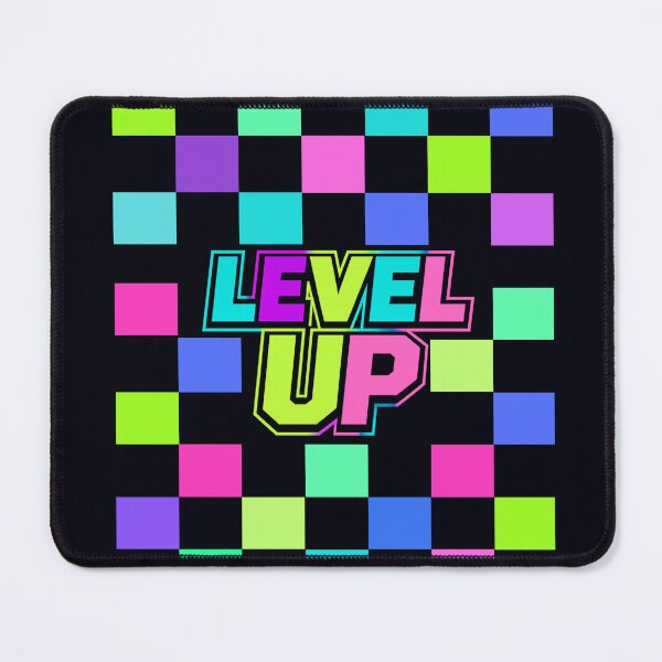 Item preview, LEVEL UP – Retro Neon Checkerboard designed and sold by Aimetoi.