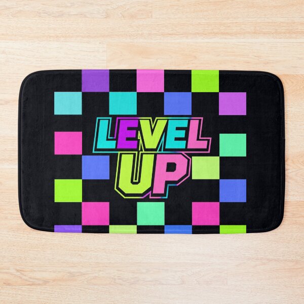 Item preview, LEVEL UP – Retro Neon Checkerboard designed and sold by Aimetoi.