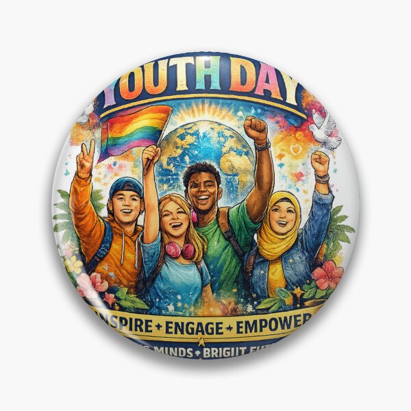 Item preview, International Youth Day | Inspire • Engage • Empower | Young Minds Bright Future T-Shirt  Main Tag designed and sold by GooniSL.