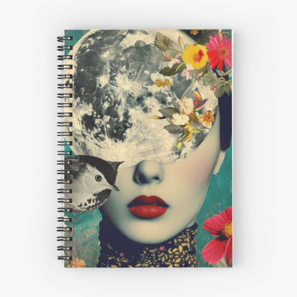 Aperçu de l'œuvre Portrait surréaliste de la lune florale créée et vendue par Soft Oddity.