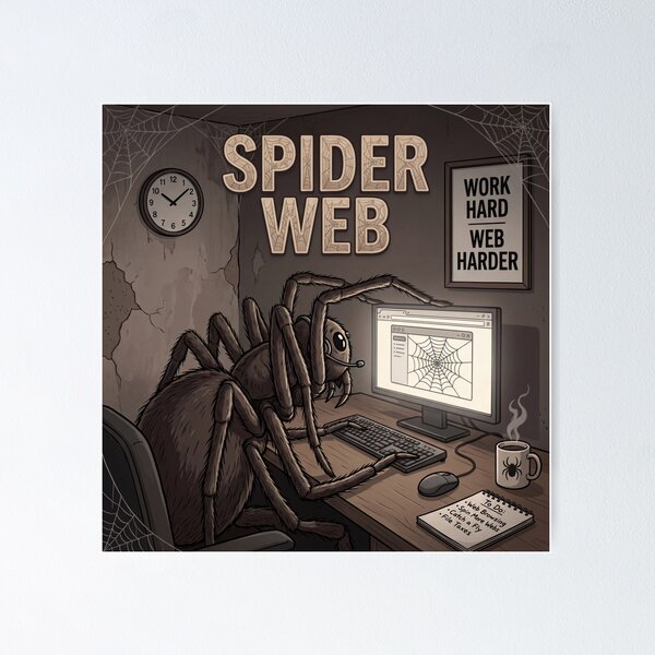Item preview, Spider Web – Funny Coding Spider Working Online 2 designed and sold by WordPlayStudio.