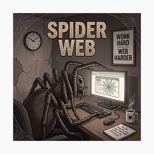Item preview, Spider Web – Funny Coding Spider Working Online 2 designed and sold by WordPlayStudio.