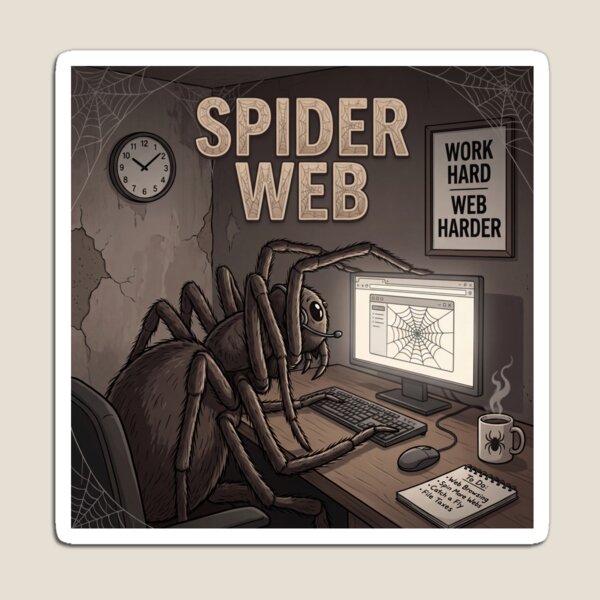 Item preview, Spider Web – Funny Coding Spider Working Online 2 designed and sold by WordPlayStudio.