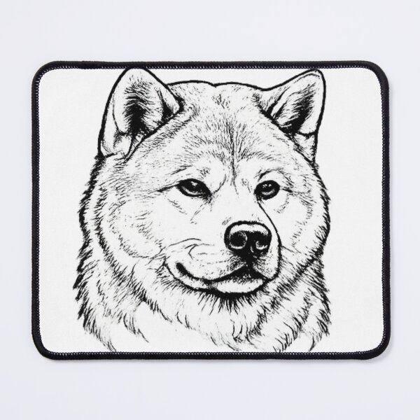Item preview, Akita Inu Line Art | Premium Minimalist Dog Portrait | Black & White Illustration designed and sold by zenithviv.