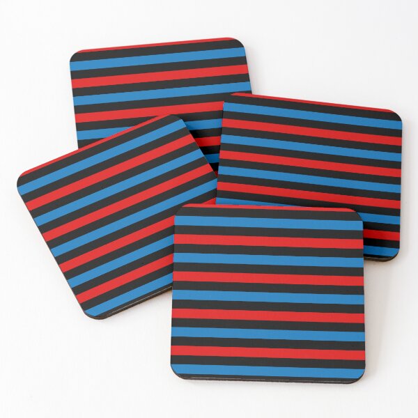 Item preview, Red And Blue Stripes Design Black  designed and sold by PatternTitan.