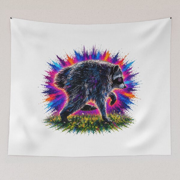 Item preview, Jimothy the Trippy Psychedelic Raccoon designed and sold by Essémké.