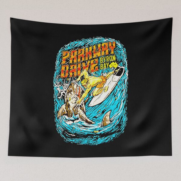 Item preview, Death Metal Surfing With Orange Typography designed and sold by MosiUniq.