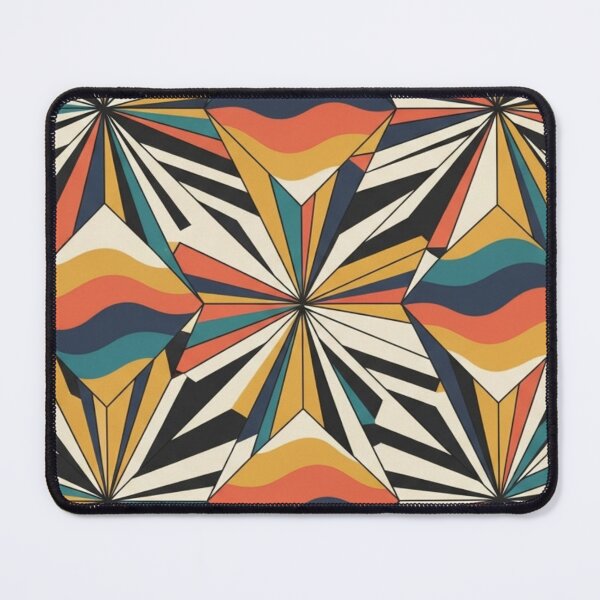 Item preview, Retro Geometric Kaleidoscope - Abstract 70s Op Art designed and sold by Dzblack.