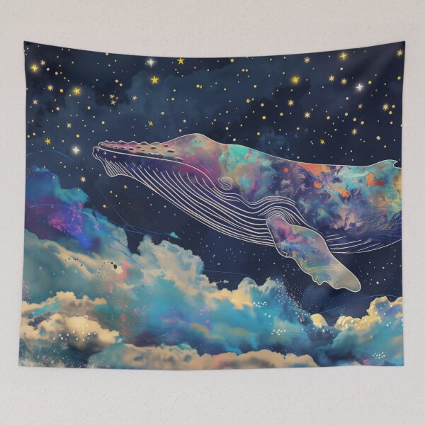 Item preview, Whale Flying Above the Clouds designed and sold by Soft Oddity.