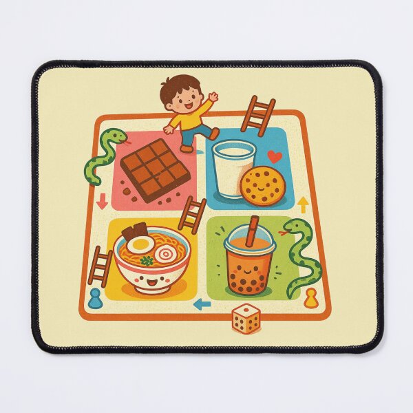 Item preview, Cute Food Board Game | Kawaii Snacks & Bubble Tea Snake and Ladders designed and sold by Eathusiast.