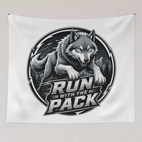 Item preview, Run with the Pack – Wolf Emblem designed and sold by FusiTink.