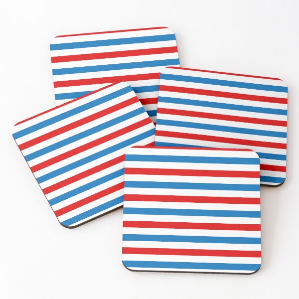Item preview,  Red And Blue Stripes Design White  designed and sold by PatternTitan.