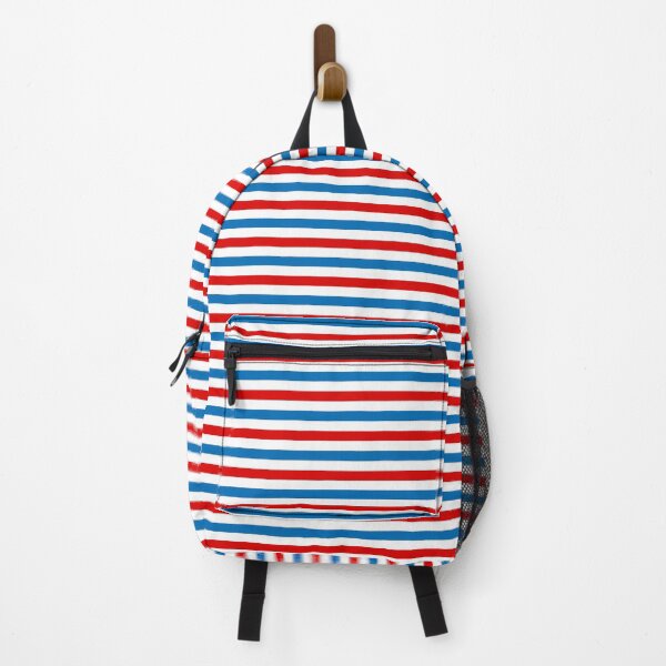 Item preview, Red And Blue Stripes Design White designed and sold by PatternTitan.