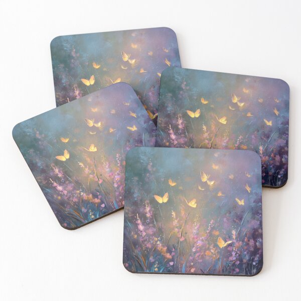 Item preview, Enchanted wildflower meadow with butterflies designed and sold by monchie.