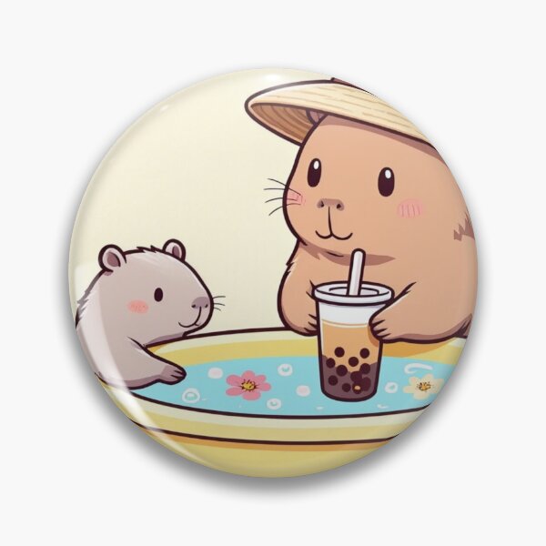 Item preview, Boba Capybara - Cute Bubble Tea Spa Vibes designed and sold by Xenovita.