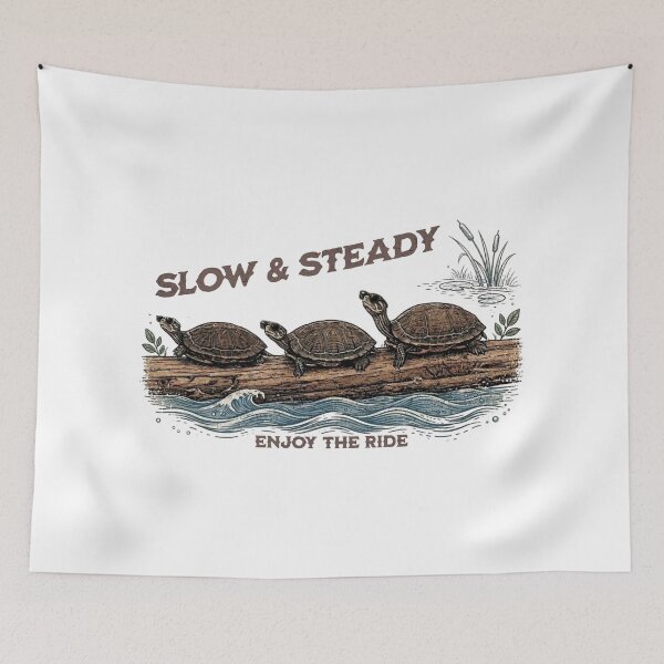 Item preview, Slow & Steady Enjoy the Ride Turtle  designed and sold by MaxMeadowsTees.