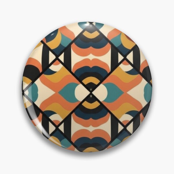 Item preview, Mid Century Modern Diamond Mosaic - Retro 70s Pattern designed and sold by Dzblack.