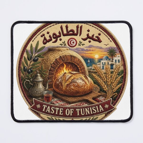Item preview, خبز الطابونة | Taste of Tunisia Vintage Embroidered Badge designed and sold by Salma.Store.