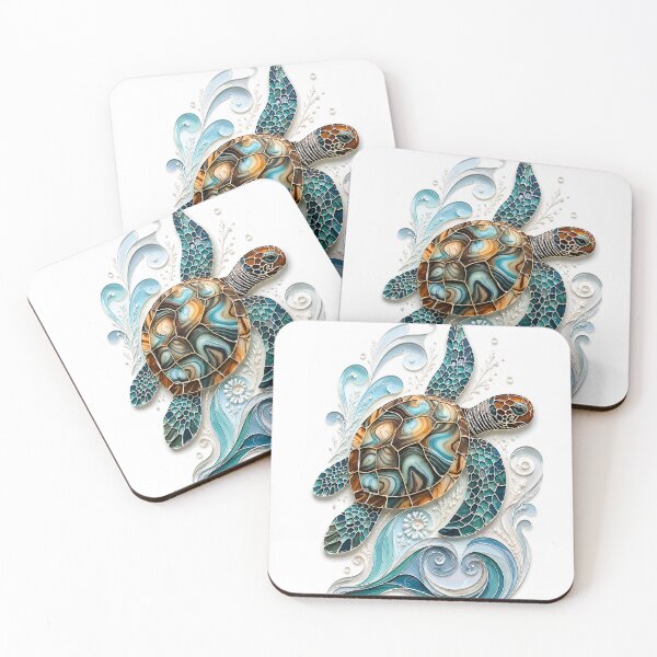 Item preview, Intricate Stained Glass Ocean Sea Turtle designed and sold by DKSH1234.