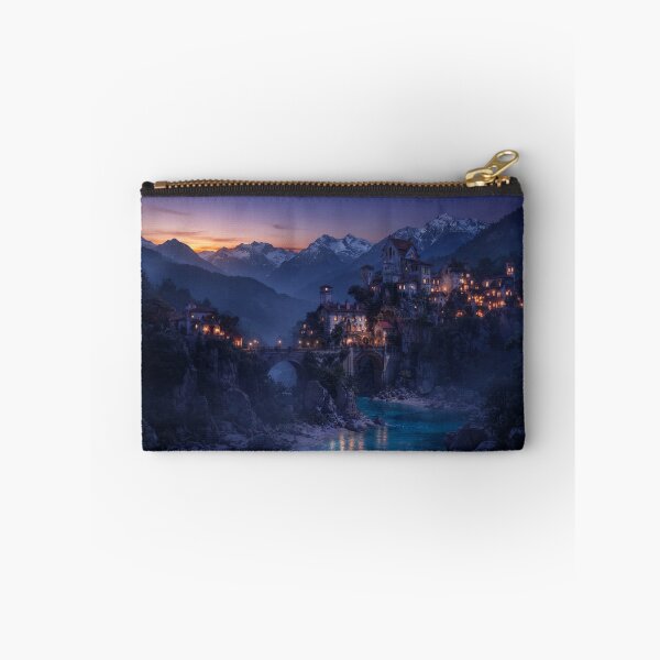 Item preview, Twilight Whispers, Glowing Fantasy Village at Dusk designed and sold by BlareBlare.