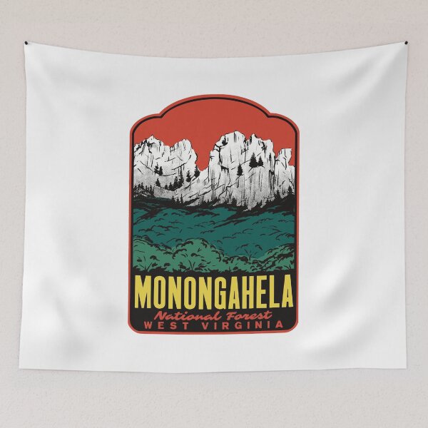 Item preview,  Monongahela National Forest Seneca Rocks Retro Travel Art designed and sold by HalpinDesign.