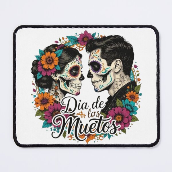 Item preview, Sugar Skull Couple Day of the Dead T-Shirt | "Dia de los Muertos" | Traditional Folk Art Graphic Tee designed and sold by SKSSTYLe.