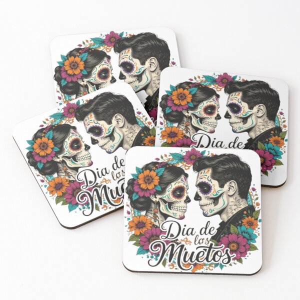 Item preview, Sugar Skull Couple Day of the Dead T-Shirt | "Dia de los Muertos" | Traditional Folk Art Graphic Tee designed and sold by SKSSTYLe.