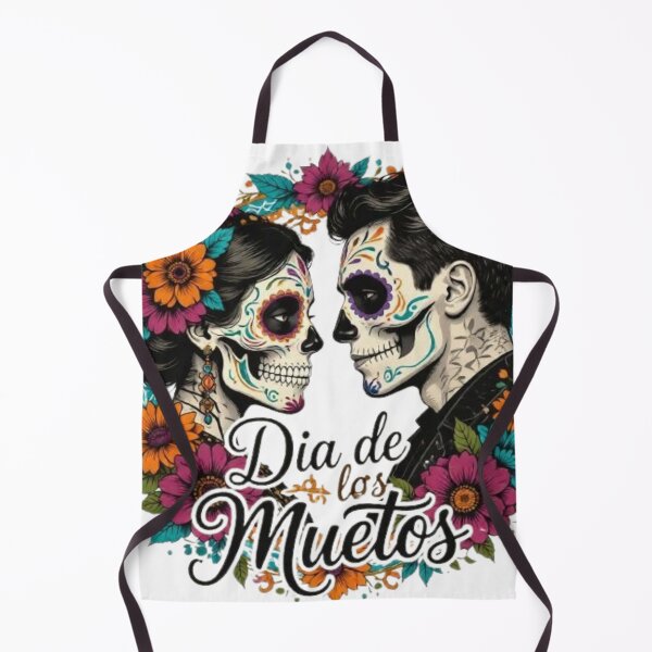 Item preview, Sugar Skull Couple Day of the Dead T-Shirt | "Dia de los Muertos" | Traditional Folk Art Graphic Tee designed and sold by SKSSTYLe.