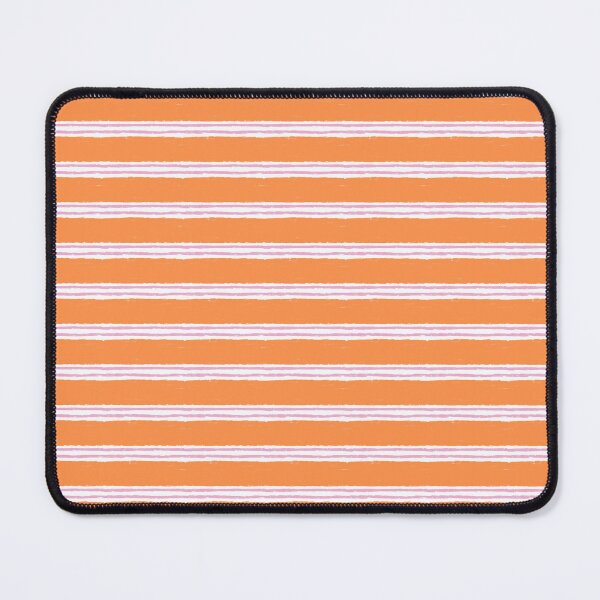 Item preview, Painted Freehand Horizontal Stripes Orange & Pink on White designed and sold by QuestingPixel.