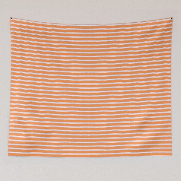 Item preview, Painted Freehand Horizontal Stripes Orange & Pink on White designed and sold by QuestingPixel.