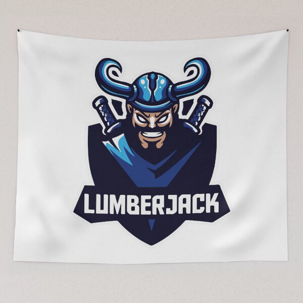 Item preview, Lumberjack Warrior Logo | Axe Fighter Gaming Esports Mascot Emblem designed and sold by LeoArt007.