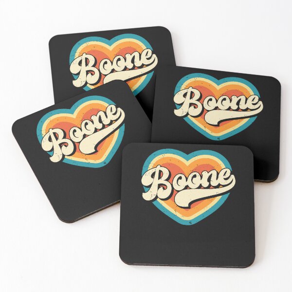 Item preview, Boone Personalized Name Retro Heart Tour Fan Design designed and sold by PixlCrypt.