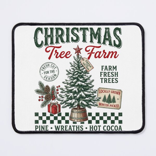 Item preview, Christmas Tree Farm Vintage Farmhouse Holiday Winter designed and sold by raedattia.
