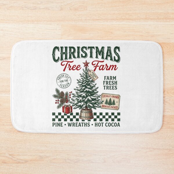 Item preview, Christmas Tree Farm Vintage Farmhouse Holiday Winter designed and sold by raedattia.