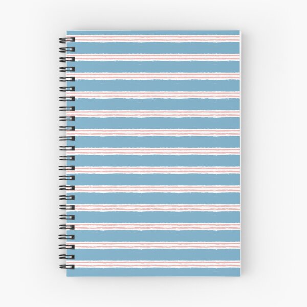 Item preview, Painted Freehand Horizontal Stripes Blue & Pink on White designed and sold by QuestingPixel.