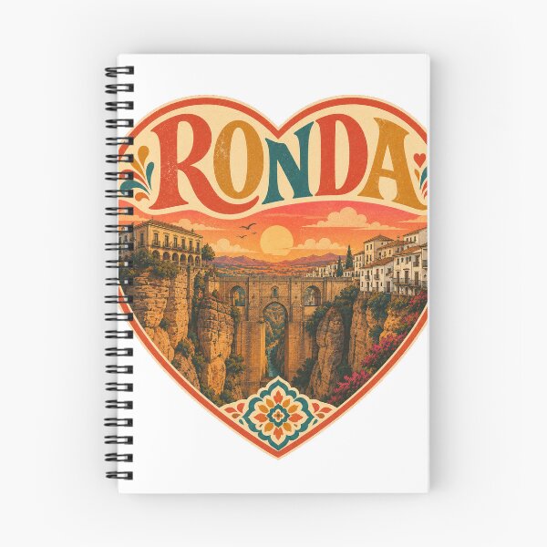 Item preview, Vintage Ronda Heart - Retro Spain Travel Souvenir designed and sold by VisualArtsOasis.
