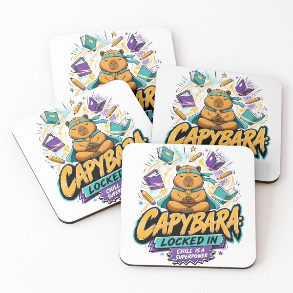 Item preview, Back to School Capybara: Locked In and Chilling designed and sold by Fenay Designs.