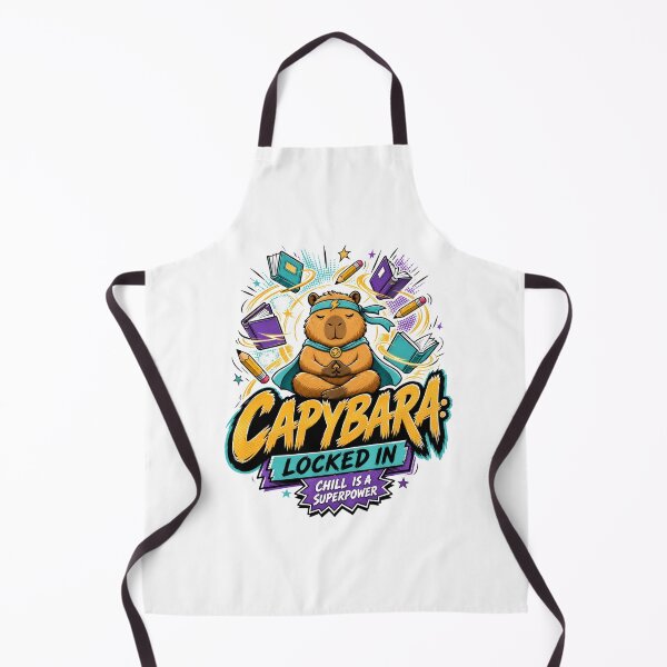 Item preview, Back to School Capybara: Locked In and Chilling designed and sold by Fenay Designs.