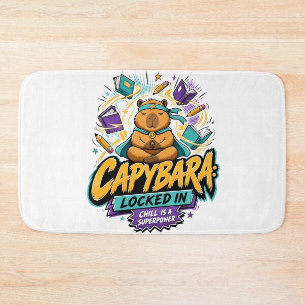 Item preview, Back to School Capybara: Locked In and Chilling designed and sold by Fenay Designs.