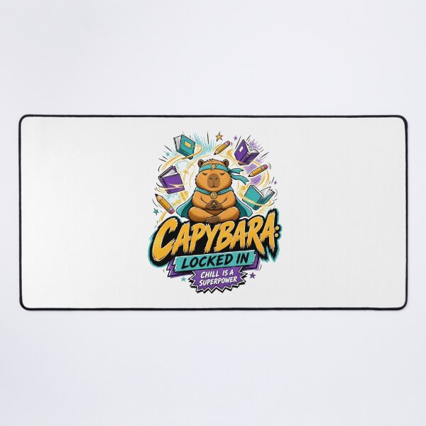 Item preview, Back to School Capybara: Locked In and Chilling designed and sold by Fenay Designs.