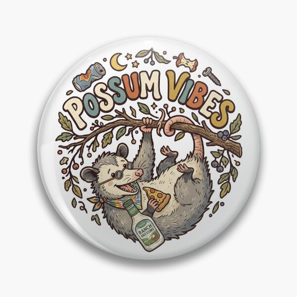 Item preview, Funny Possum Vibes - Retro Trash Mammal Pizza & Ranch designed and sold by LOVEARTDESIGN.