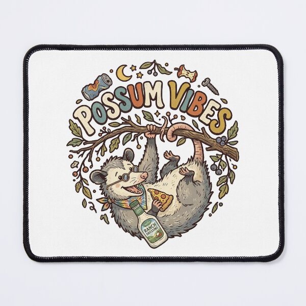 Item preview, Funny Possum Vibes - Retro Trash Mammal Pizza & Ranch designed and sold by LOVEARTDESIGN.