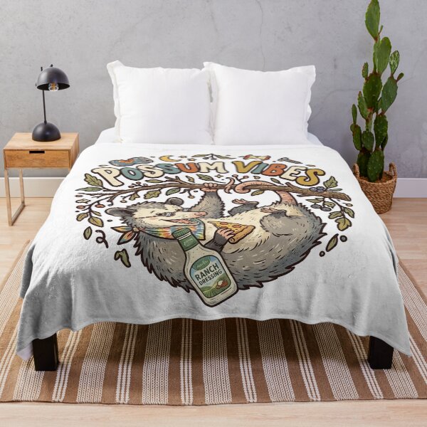 Item preview, Funny Possum Vibes - Retro Trash Mammal Pizza & Ranch designed and sold by LOVEARTDESIGN.