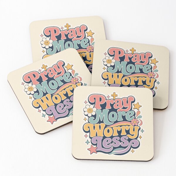 Item preview, Pray More Worry Less Retro Christian Design designed and sold by PrayWear.