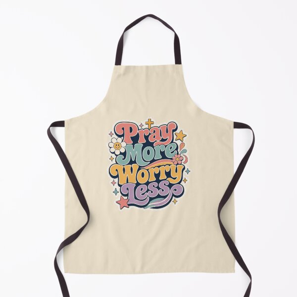 Item preview, Pray More Worry Less Retro Christian Design designed and sold by PrayWear.