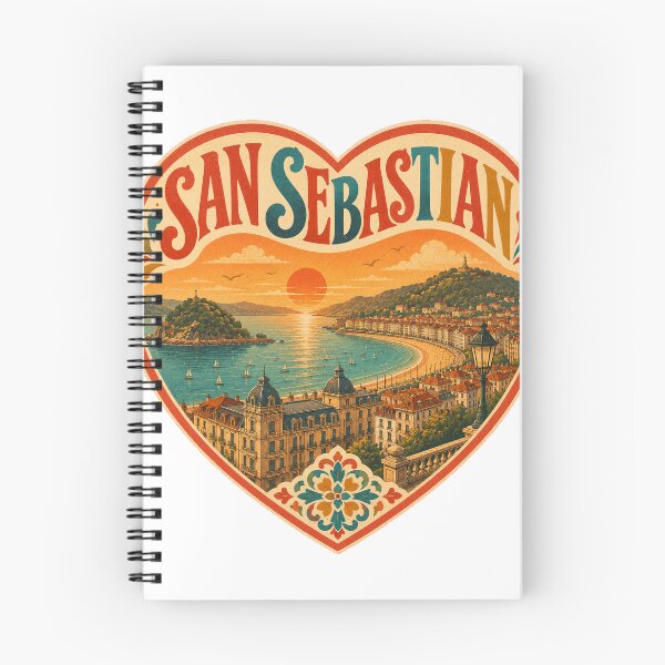 Item preview, San Sebastian Retro Travel Heart - Spain Souvenir Art designed and sold by VisualArtsOasis.