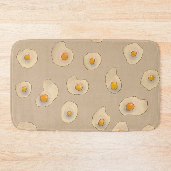 Item preview, Fried Egg Pattern Tan — Blue Lemon Studio Original Illustration designed and sold by BluelemonStudio.
